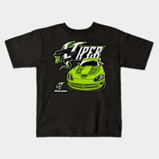 DODGE VIPER SRT 10-GREEN Kids T-Shirt